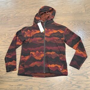 Smartwool Unisex Thermal Full Zip Hoodie - Mountain Scape Size Medium NWT
